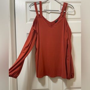 Torrid Open Shoulder Long Sleeve Blouse